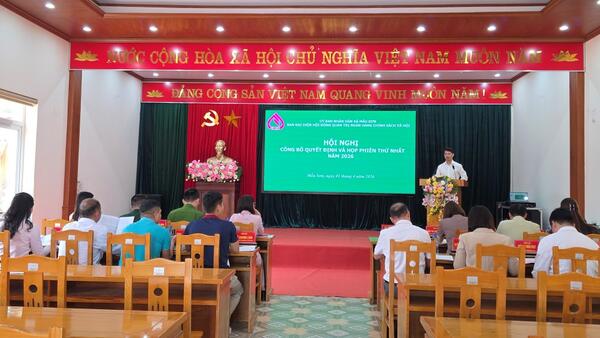 XÃ MẪU SƠN TỔ CHỨC CÔNG BỐ QUYẾT ĐỊNH THÀNH LẬP BAN ĐẠI DIỆN VÀ HỌP PHIÊN THỨ NHẤT BAN ĐẠI DIỆN HĐQT NGÂN HÀNG CHÍNH SÁCH XÃ HỘI