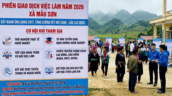 THÔNG BÁO TỔ CHỨC CÁC PHIÊN GIAO DỊCH VIỆC LÀM NĂM 2026 TRÊN ĐỊA BÀN XÃ MẪU SƠN, TỈNH LẠNG SƠN