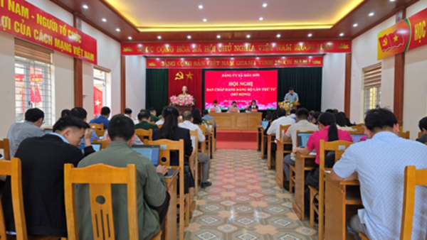 ĐẢNG ỦY XÃ MẪU SƠN TỔ CHỨC HỘI NGHỊ BAN CHẤP HÀNH ĐẢNG BỘ LẦN THỨ TƯ (MỞ RỘNG)